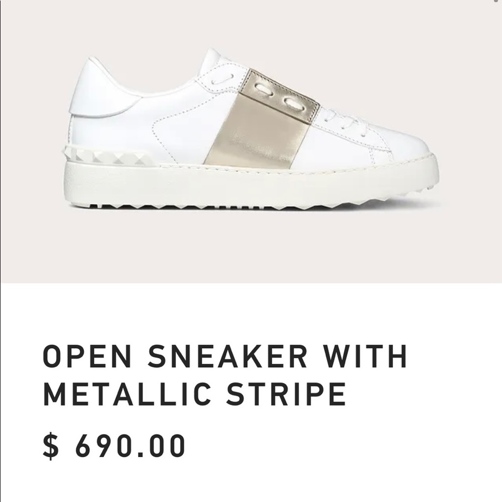 Valentino Garavani Sneakers with Metallic stripe